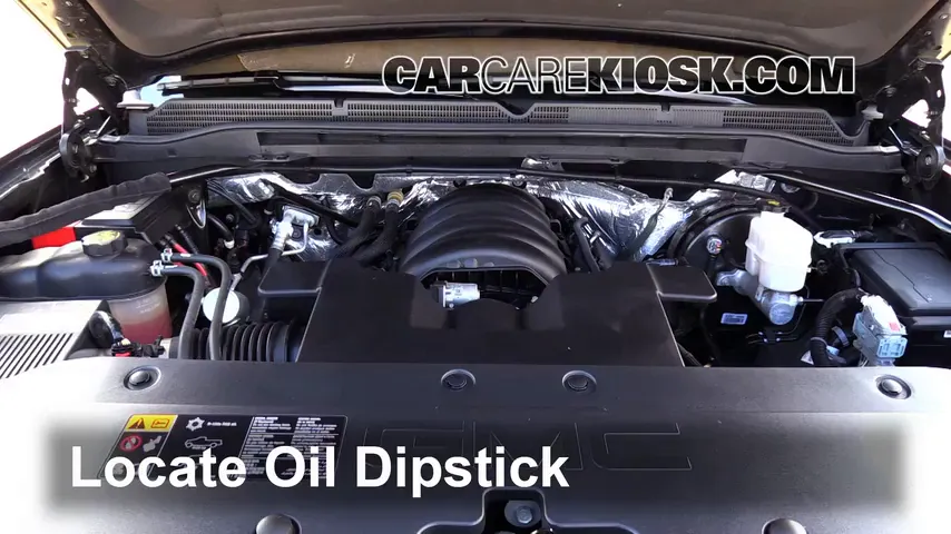 2015 GMC Sierra 1500 SLE 5.3L V8 FlexFuel Extended Cab Pickup Oil Check Oil Level